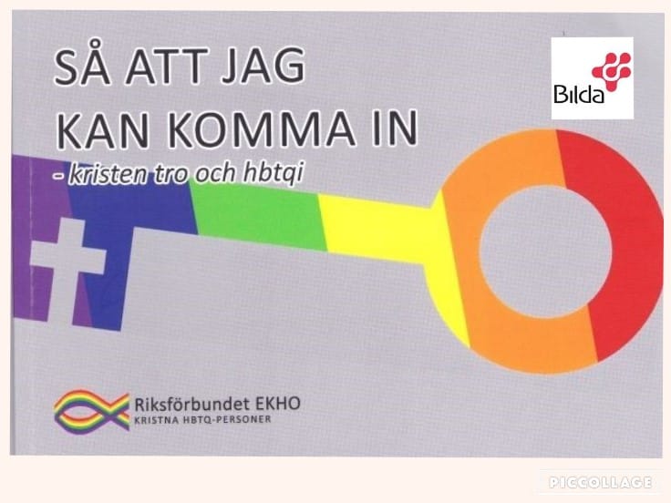 Framsidan på studiehäfte med stiliserad nyckel i regnbågsfärgerna